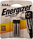 Energizer Battery Alkaline AAA 2's