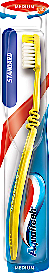 Aquafresh Standard Toothbrush Yellow Medium 1's