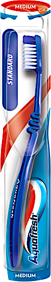 Aquafresh Standard Toothbrush Blue Medium 1's
