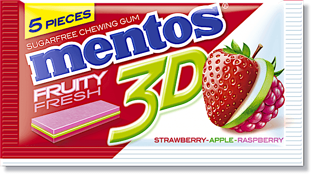 Mentos Gum 3D Strawberry 8.5 g