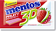 Mentos Gum 3D Strawberry 8.5 g