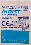 Acuvue 1-Day Moist Contact Lenses D-3.25 1's