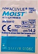 Acuvue 1-Day Moist Contact Lenses D-5.00 1's