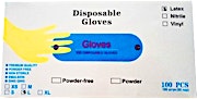 Latex Disposable Gloves Large 100's