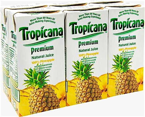 Tropicana Premium Pineapple 180 ml - Pack of 6