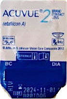 Acuvue2 Monthly Contact Lenses D-6.00 1's