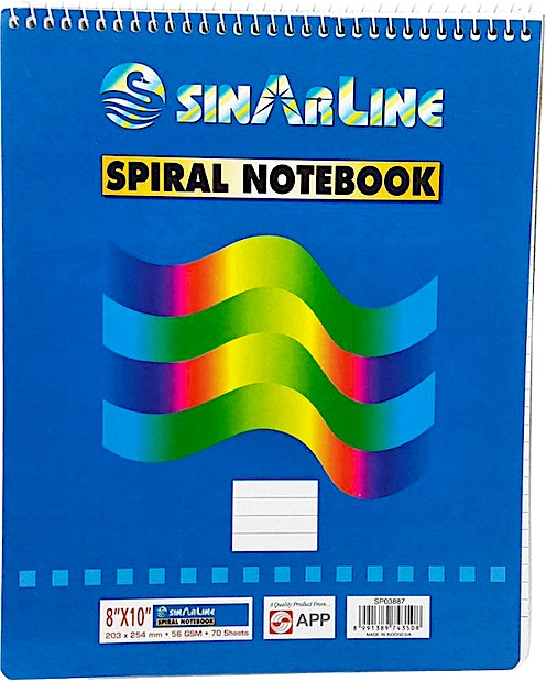 SinarLine Spiral NoteBook 70 Sheets