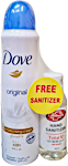Dove Spray Original 150 ml + Sinitizer 50 ml Free