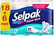 Selpak Super Soft Toilet Rolls 18's + 6 Free