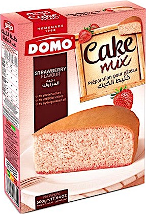 Domo Cake Mix Strawberry 500 g