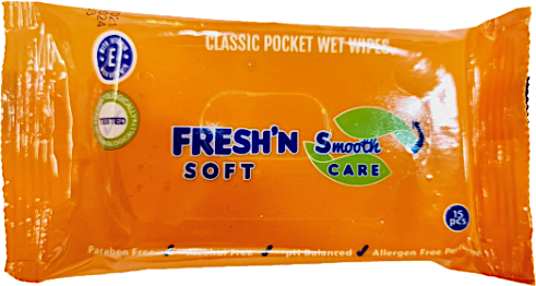 Fresh'n Soft Classic Orange Wet Wipes 15's