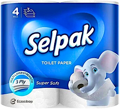 Selpak Super Soft 3 Ply Toilet Rolls 4's