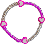 Shiny Heart fuschia Bracelet 1's
