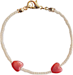 Shiny Heart Red Bracelet 1's