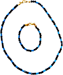 Navy & Blue Necklace and Bracelet Set
