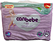 Canbebe Diapers Economy Pack Dry All Night Size 4+ 34's