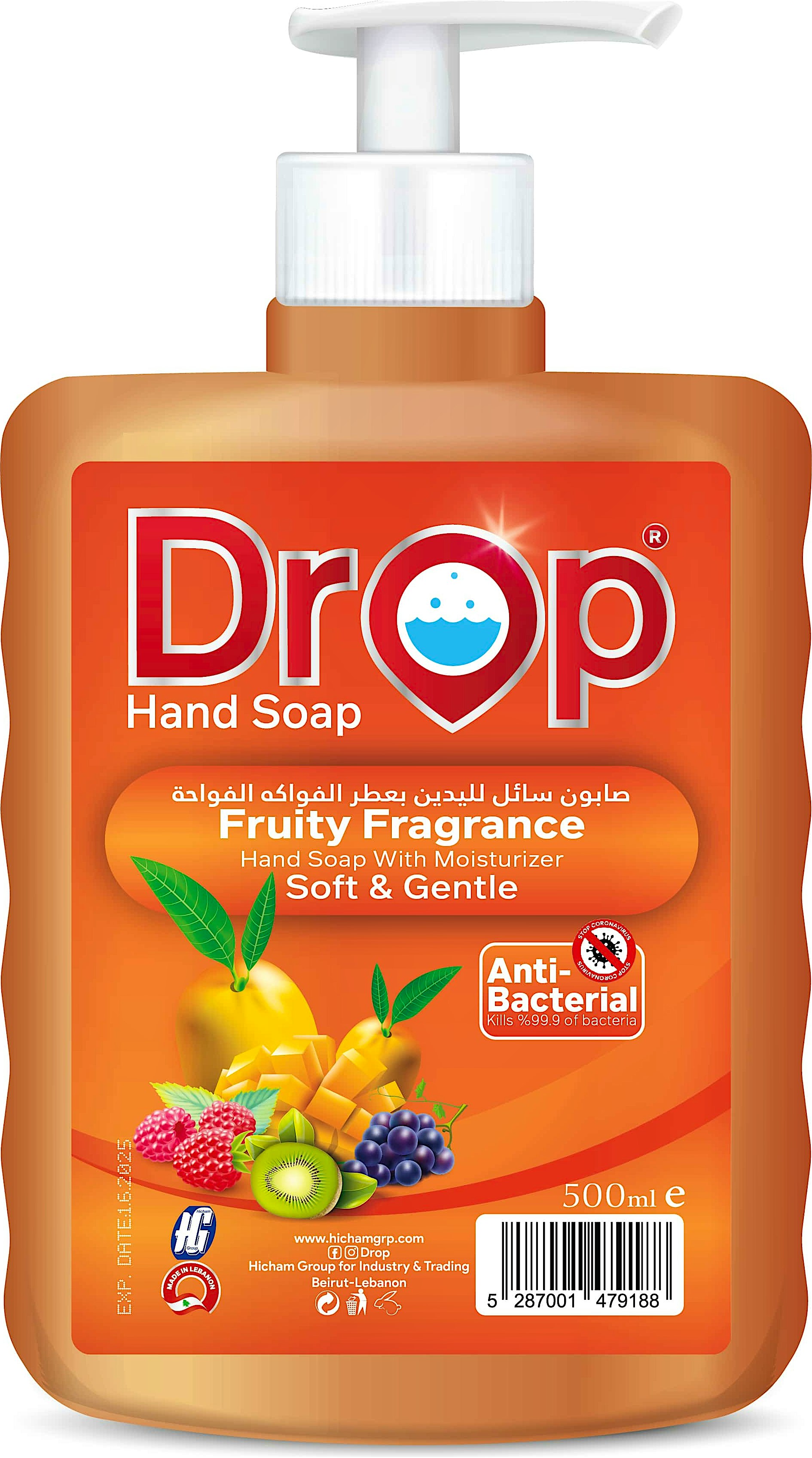 Drop Liquid Soap Fruity Fragrance 500 ml