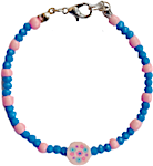 Pink & Blue Flowers Bracelet 1's