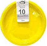 Yellow Plates 10's 23 cm