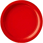 Red Plates 10's 23 cm