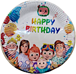 Happy Birthday Cocomelon Plates 8's 23 cm
