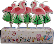 Flamingo Candles 5's