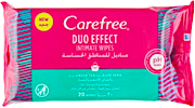 Carefree Duo Effect Intimate Wipes 20's
