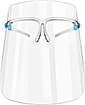 Adult Face Shield With Eyeglasses