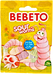 Bebeto Jelly Gum Sour Worms 18g