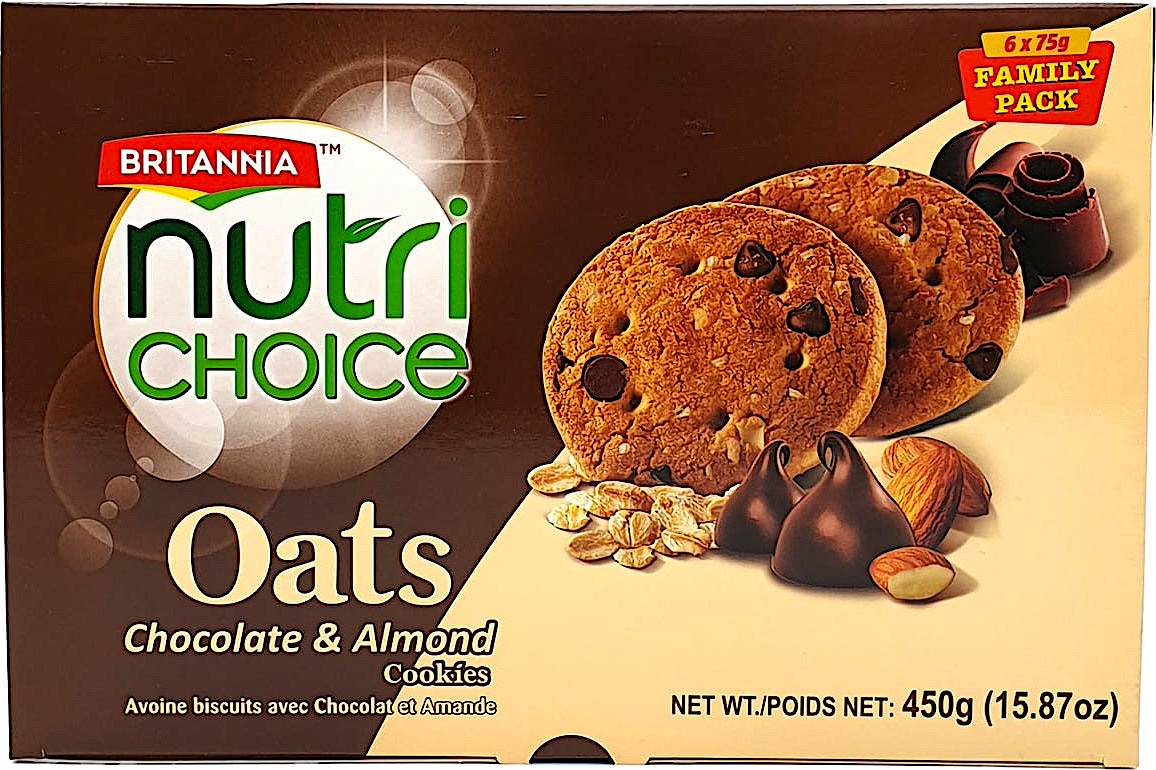 Britannia Nutri Choice Choco Almond Oats Pack of 6x75 g