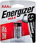 Energizer Battery Max AAA 2's
