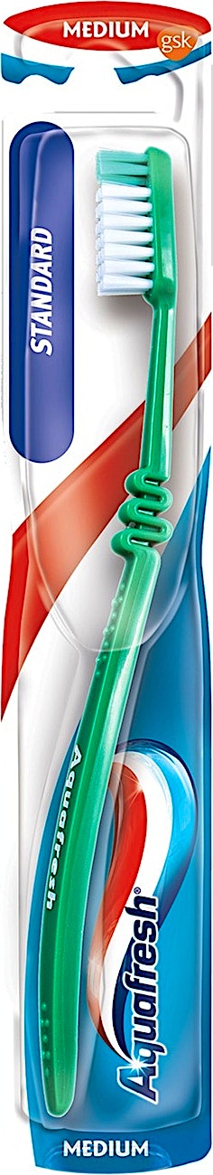 Aquafresh Standard Toothbrush Green Medium 1's