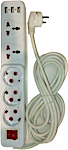 Electrical 5 Gang Socket + 3-USB With 3 m cable 10/16A 250 V