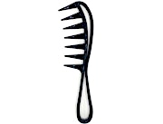 Top Fashion Toothed Black Comb 1's