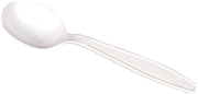 Plastic Spoon Thick White 100's