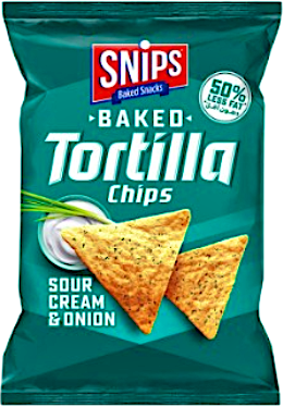Snips Baked Tortilla Chips Sour Cream & Onion 96 g