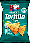 Snips Baked Tortilla Chips Sour Cream & Onion 80 g