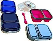 Exsport Silicone Lunch Blue Box Foldable + Spoon