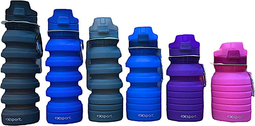 Exsport Bottle Pink Silicone  Expandable 500 ml