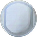 White Plastic Plate Thick 26 cm Large 10's
