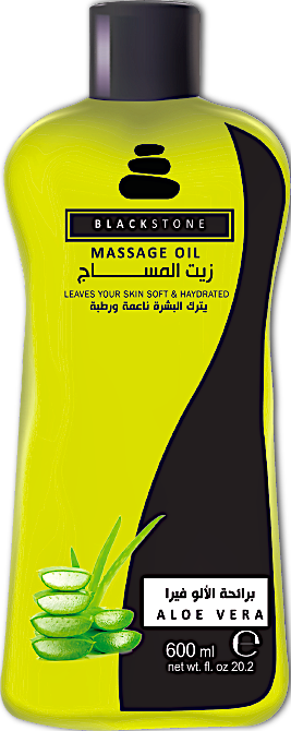 Black Stone Massage Oil Aloevera 600 ml