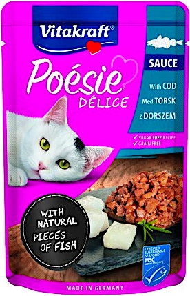 Vitakraft Cat Food Delice With Cod Sauce 85 g