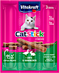 Vitakraft Cat Stick Mini With Rabbit & Duck Sticks 3's