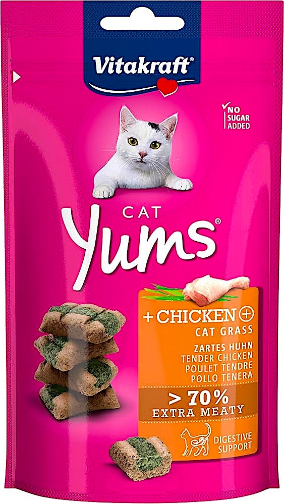 Vitakraft Cat Yums Chicken & Cat Grass Flavour 40 g