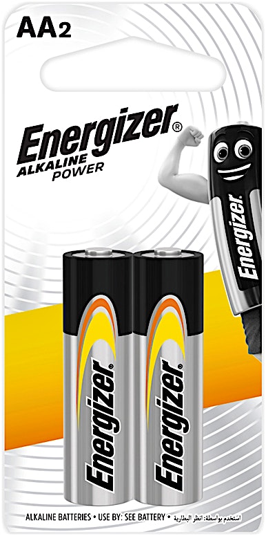 Energizer Battery Alkaline AA 2's