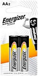 Energizer Battery Alkaline AA 2's