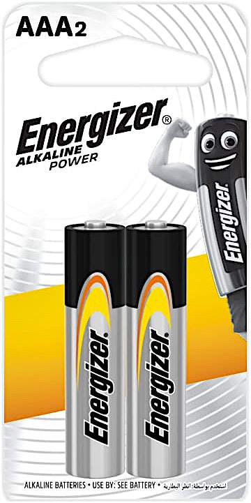 Energizer Battery Alkaline AAA 2's