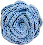 Crochet Blue Flower Broosh 1's