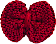 Crochet Bordeau Bow Hair Clip 1's