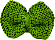 Crochet Green Bow Hair Clip 1's